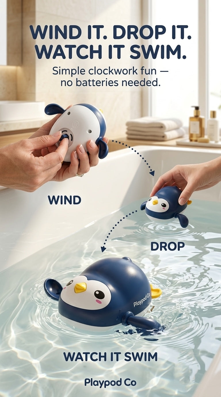 Swimming Penguin Bath Toy